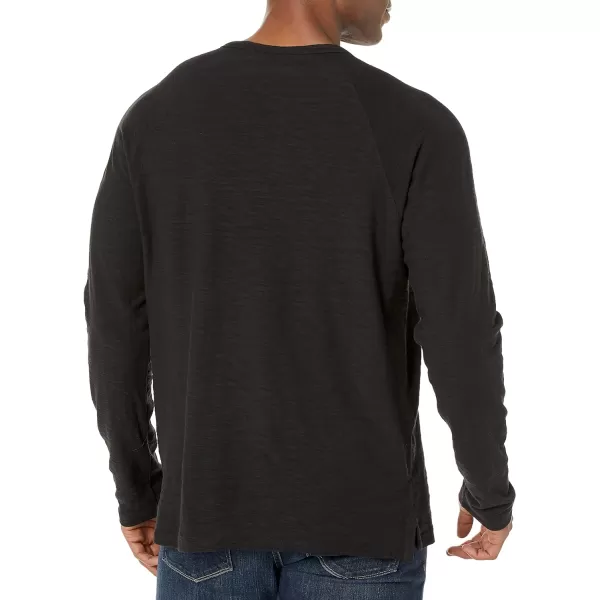 Vince Mens Cotton Long Sleeve Pocket CrewBlack