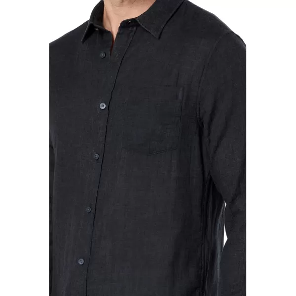 Vince Mens Double Face Long SleeveH Black