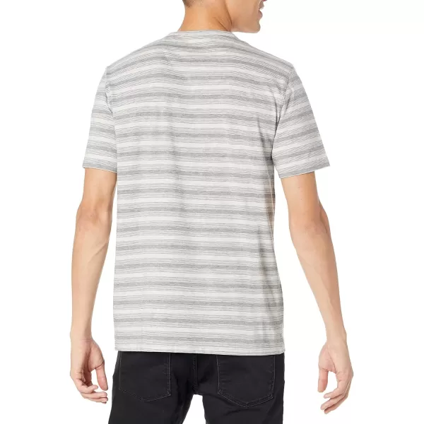 Vince Mens Feeder Stripe SS CrewH GreyH White