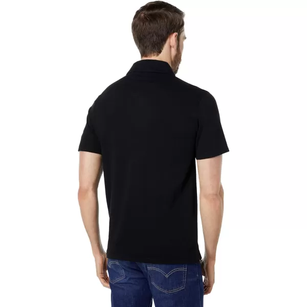 Vince Mens Garment Dye SS PoloTrue Black