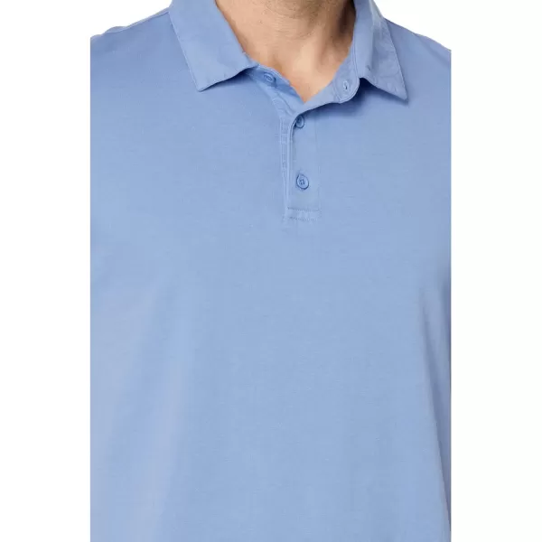 Vince Mens Garment Dye SS PoloWashed Periwinkle