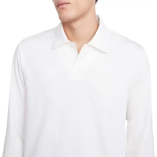 Vince Mens Heavy Pima LS PoloOffwhite