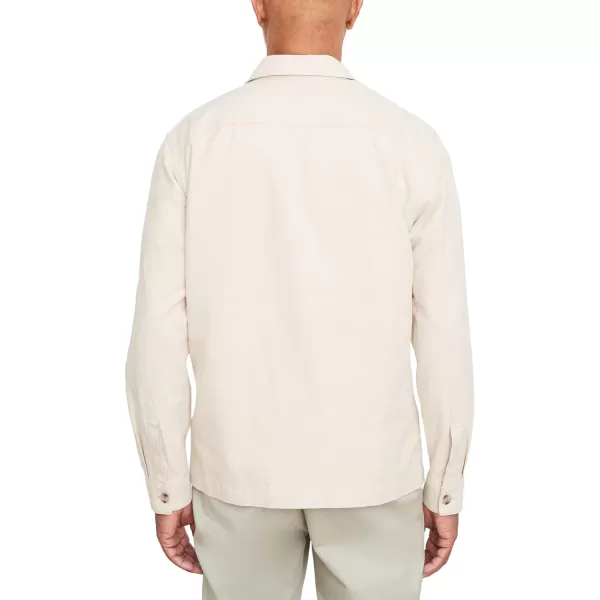 Vince Mens Linen Melange OvershirtNatural