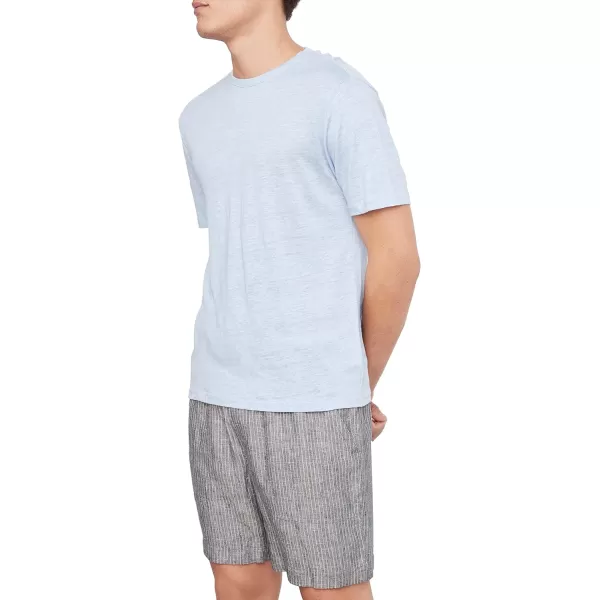 Vince Mens Linen SS CrewMoonmist