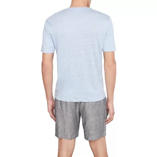 Vince Mens Linen SS CrewMoonmist