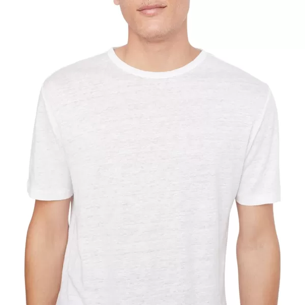 Vince Mens Linen SS CrewOptic White