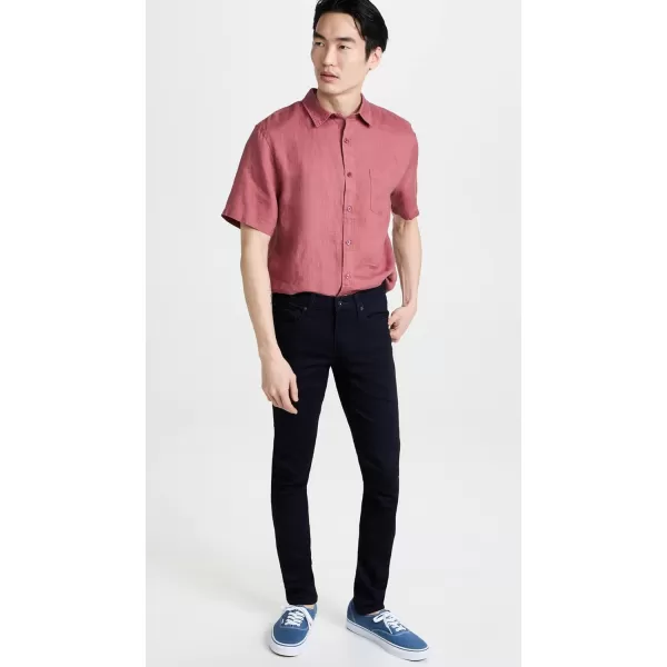 Vince Mens Linen Short Sleeve Button Down ShirtWild Barberry