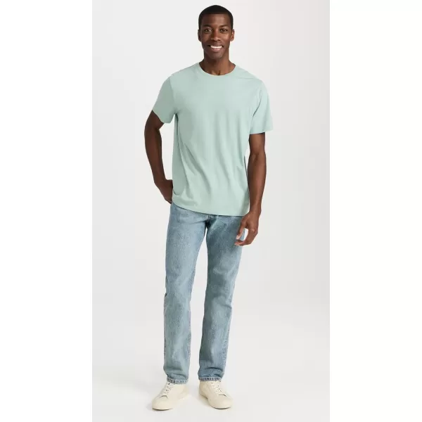 Vince Mens SS Pima Crew NeckSeafoam Green