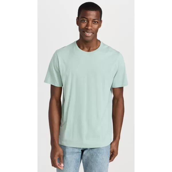 Vince Mens SS Pima Crew NeckSeafoam Green