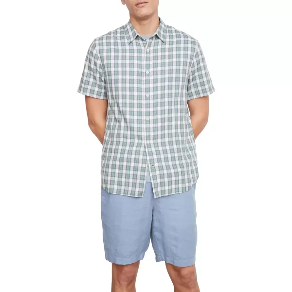 Vince Mens Standard Cannes Plaid SSTeal Pool