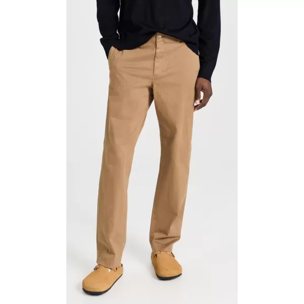 Vince Mens Sueded Twill Garment Dye PantWashed Dark Taupe Sand