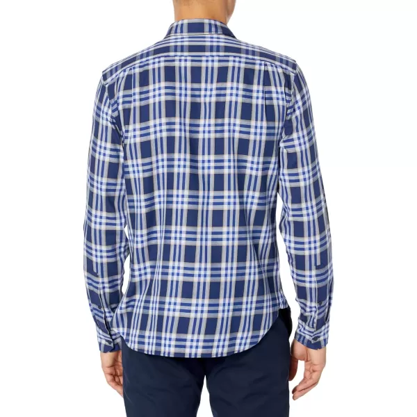 Vince Mens Venice Plaid LSCobaltSand Trail