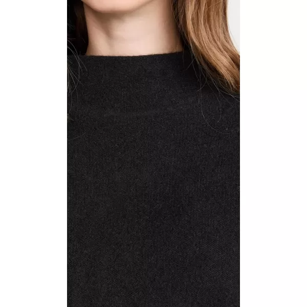 Vince Womens Boiled Cashmere Funnel Neck PulloverBlack