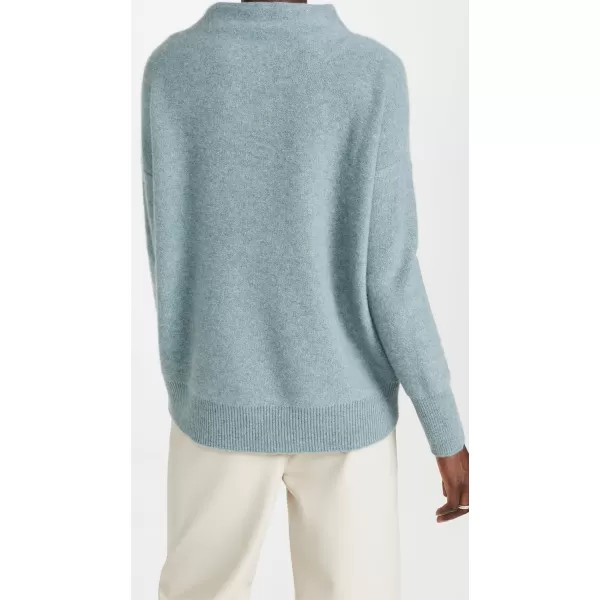 Vince Womens Boiled Funnel Neck PulloverHeather Ocean