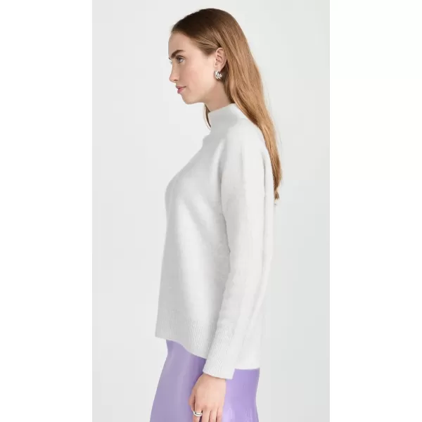 Vince Womens Boiled Funnel Neck PulloverHeather Platinum