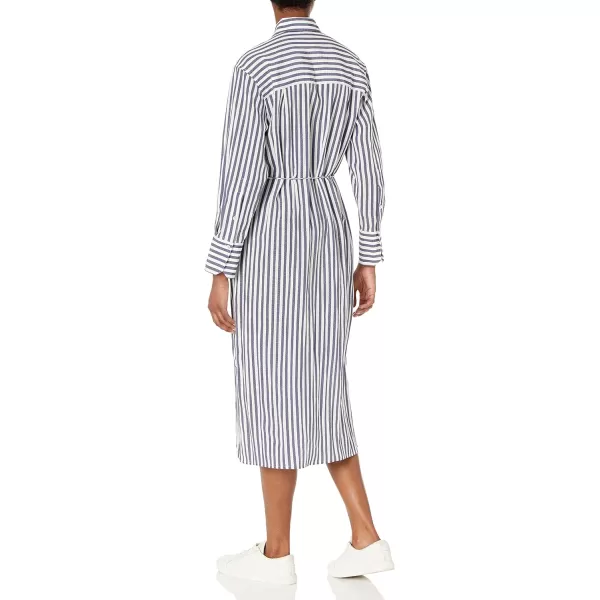 Vince Womens Coast Stripe Shirt DressCoastalOptic White