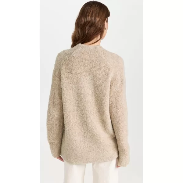 Vince Womens Crimped Shawl SweaterH Champagne