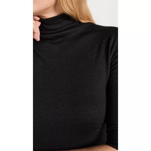 Vince Womens Elbow SLV Turtleneck DressBlack