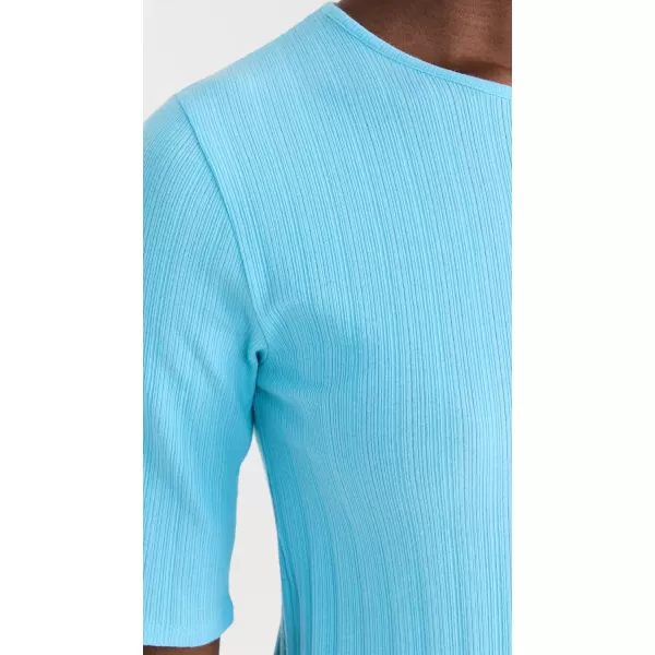 Vince Womens Elbow Sleeve Crew Neck TeeLt Lagoon