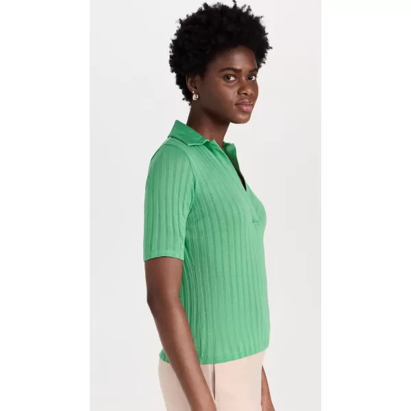 Vince Womens Elbow Sleeve PoloParakeet