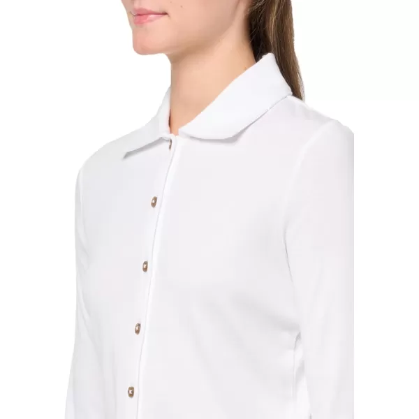 Vince Womens Long Sleeve Collared Button UpOptic White