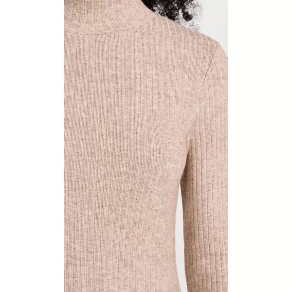 Vince Womens Long Sleeve Mock Neck DressH Hazel Cream