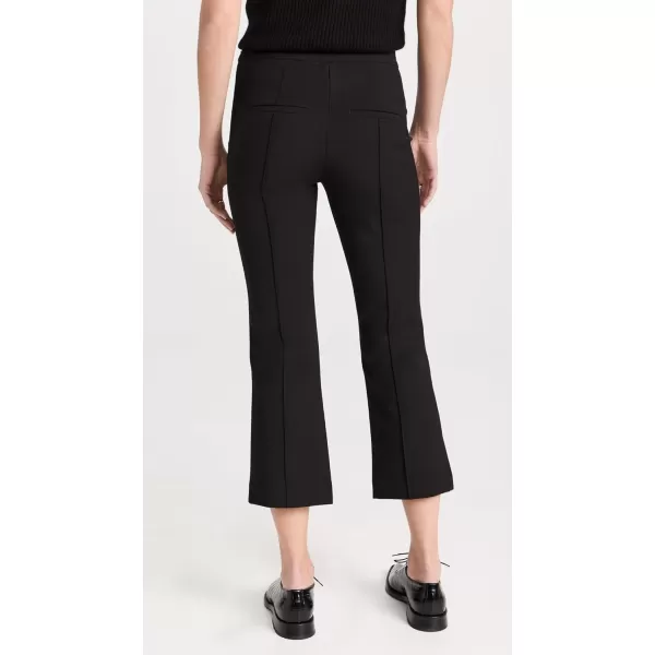 Vince Womens Mid Rise Pintuck Crop Flare PantBlack