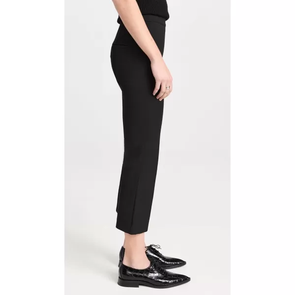 Vince Womens Mid Rise Pintuck Crop Flare PantBlack