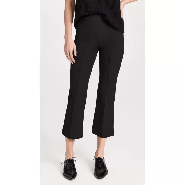 Vince Womens Mid Rise Pintuck Crop Flare PantBlack