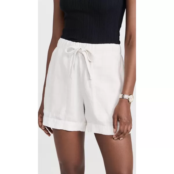 Vince Womens Mid Waist Tie Front Pull on ShortOffwhite