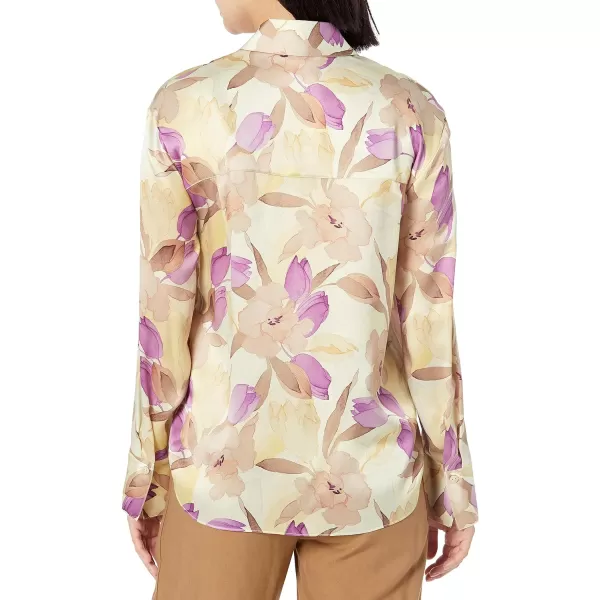 Vince Womens Nouveau Magnolia LS Relaxed ShirtSun Dew