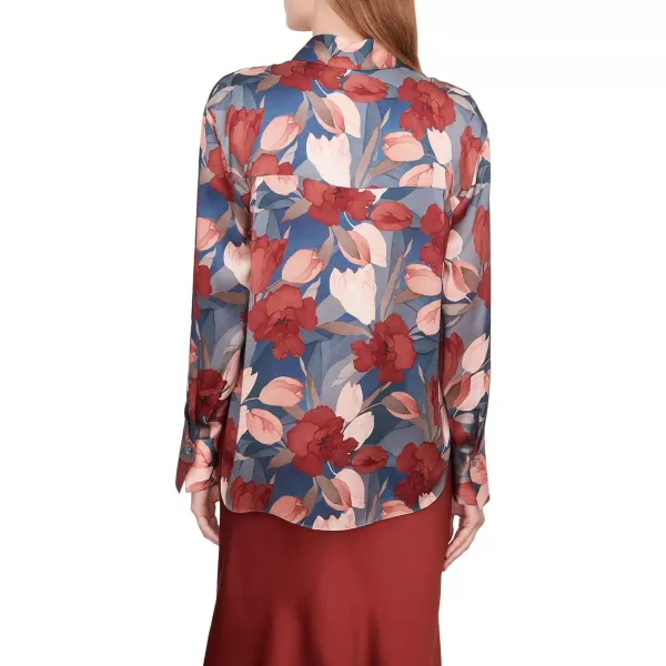 Vince Womens Nouveau Magnolia LS Relaxed ShirtTwilight