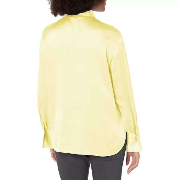 Vince Womens Relaxed LS BlouseMelon Dew