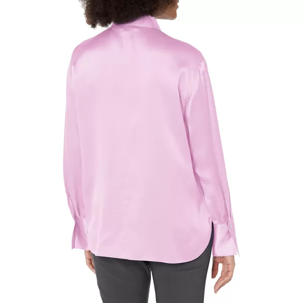 Vince Womens Relaxed LS BlousePetal Nectar