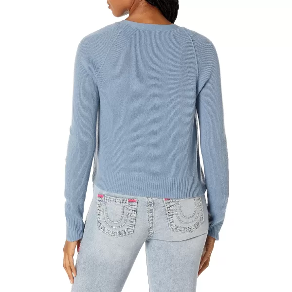 Vince Womens Ribbed Raglan CardiganDk Lake