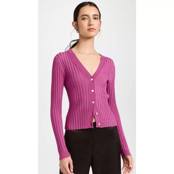 Vince Womens Ribbed V Neck CardiganRosea