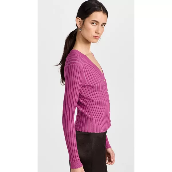 Vince Womens Ribbed V Neck CardiganRosea