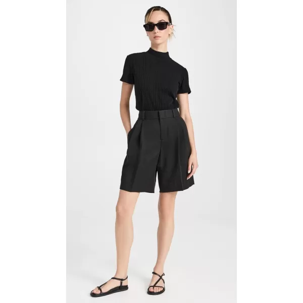 Vince Womens SS Mock NkBlack