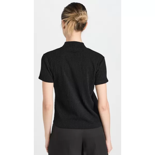 Vince Womens SS Mock NkBlack