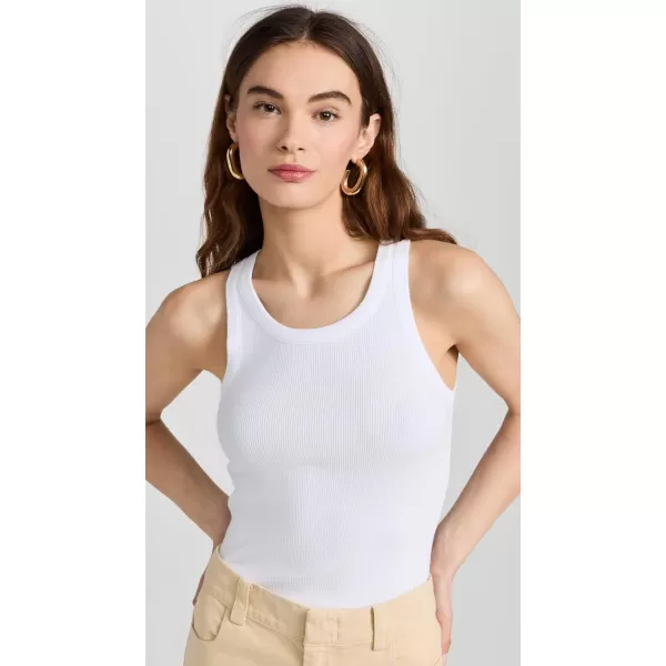 Vince Womens Scoop Neck TankOptic White