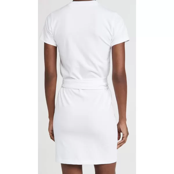 Vince Womens Short Sleeve Dress with Tie WaistOptic White