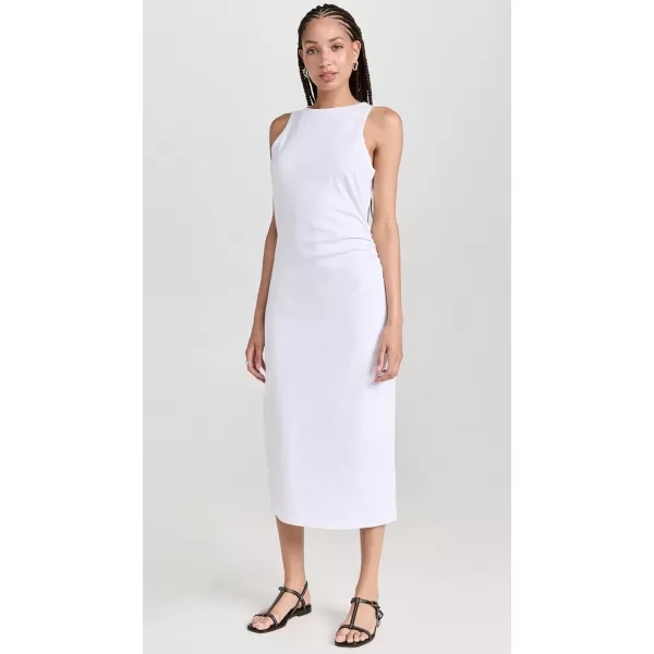 Vince Womens Side Drape Tank DressOptic White