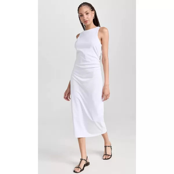 Vince Womens Side Drape Tank DressOptic White