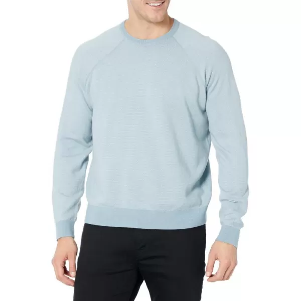 Vince Mens Birdseye Raglan CrewLake BlueDeco Cream