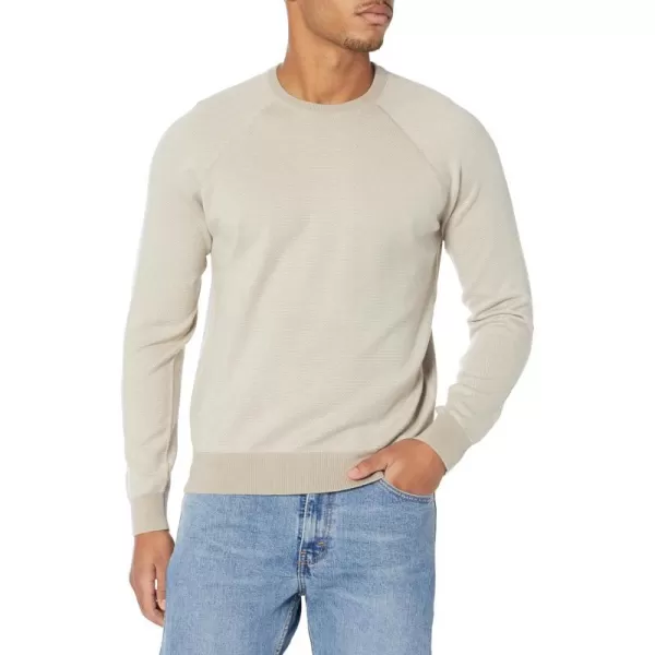 Vince Mens Birdseye Raglan CrewPumice RockPearl