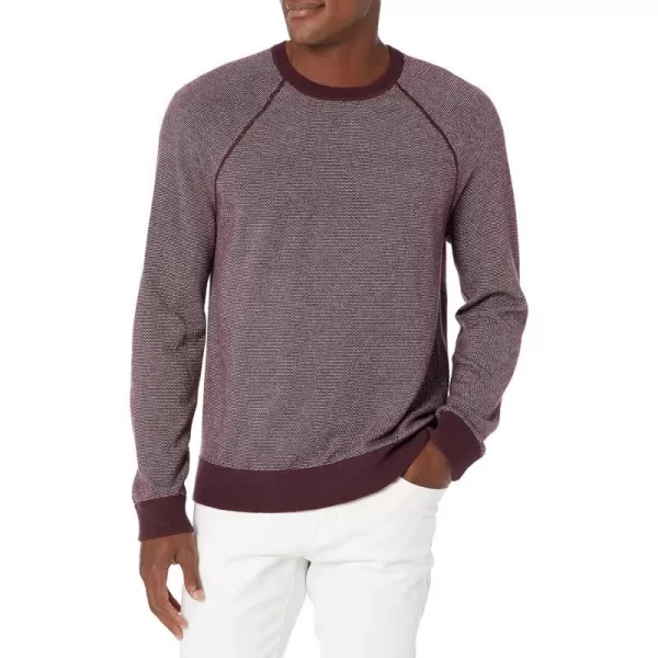 Vince Mens Birdseye Raglan LS CrewDeep WinePearl