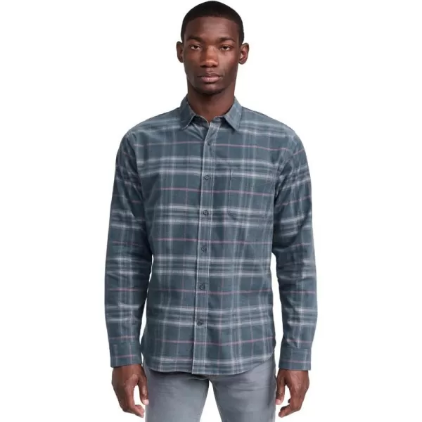 Vince Mens Corduroy Plaid LSIris BlueChalk Pink