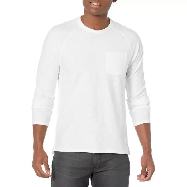 Vince Mens Cotton Long Sleeve Pocket CrewOptic White