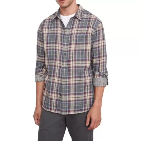 Vince Mens Dbl Face Cambria Plaid LSMed H Grey