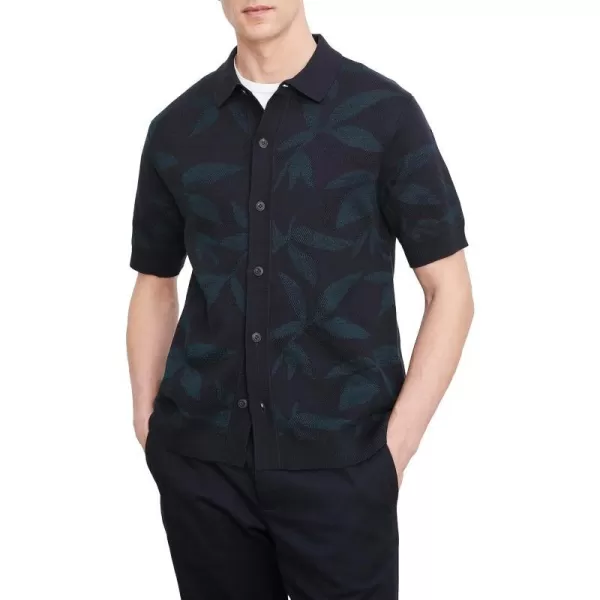 Vince Mens Floral Jacquard SS Button DownVince Mens Floral Jacquard SS Button Down